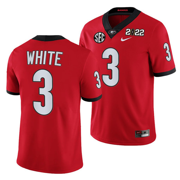 Men’s Georgia Bulldogs #3 Zamir White 2022 Patch Red College Football Stitched Jersey Men’s Georgia Bulldogs #3 Zamir White 2022 Patch Red College Football Stitched Jersey